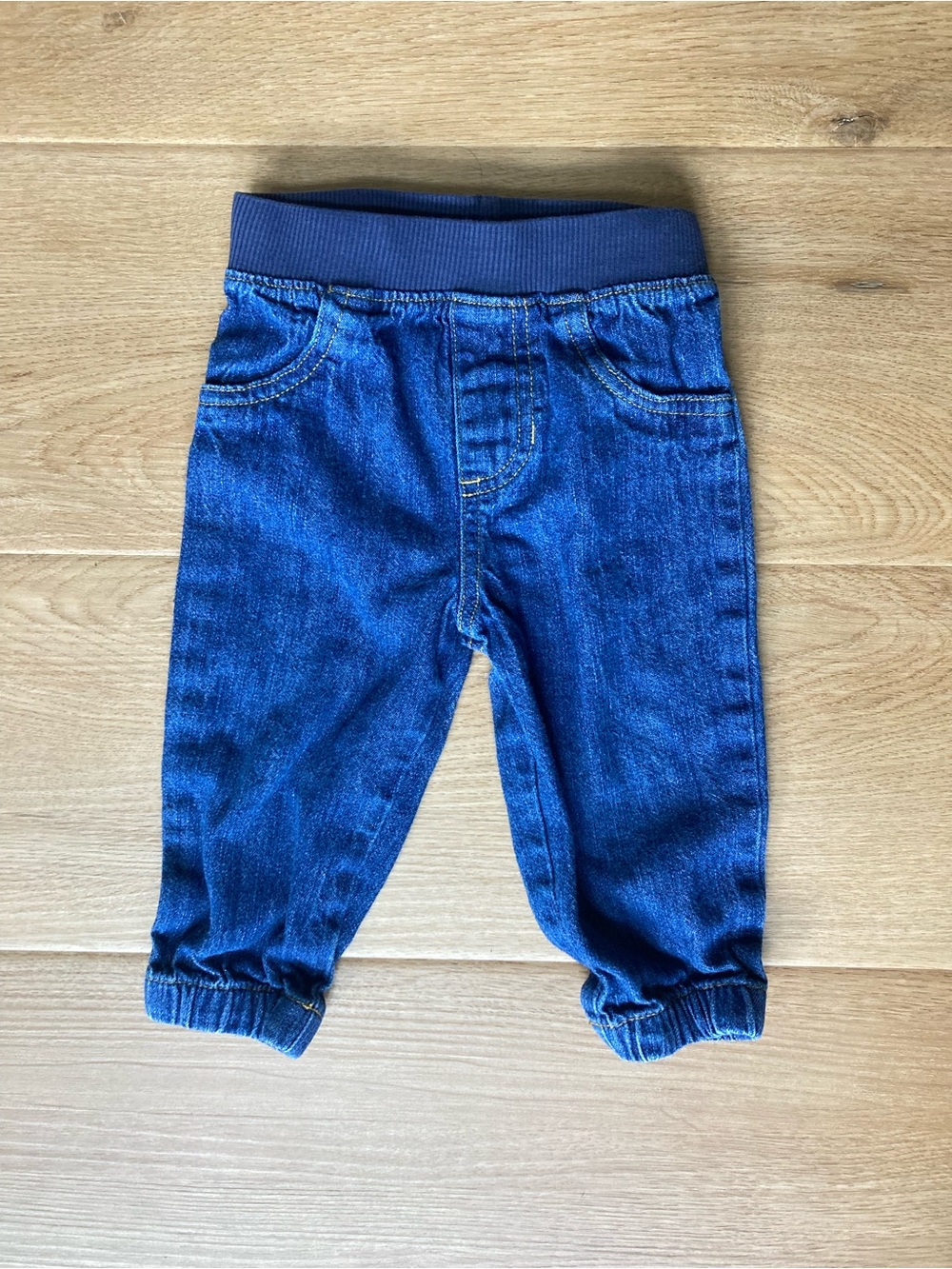 Garanimals Dark Blue Knit-Waist Denim Joggers